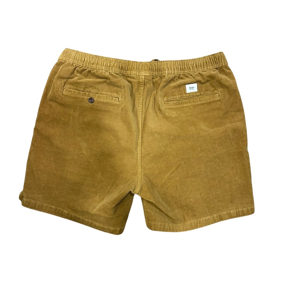 Katin Corduroy Pull On Shorts Tan Elastic Waist Drawstring Mens XL - Picture 2 of 5